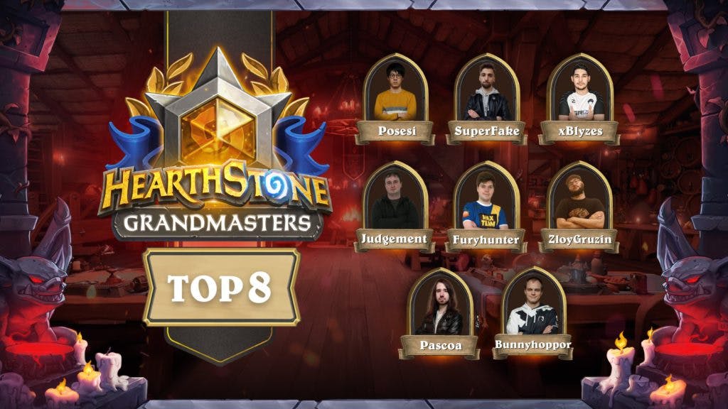 Top eight players of Hearthstone Grandmasters: Last Call Week 1. Image via Blizzard Entertainment.