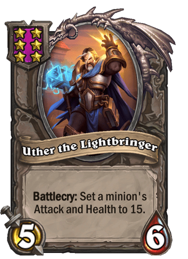 Uther the Lightbringer - new Hearthstone Battlegrounds Minino