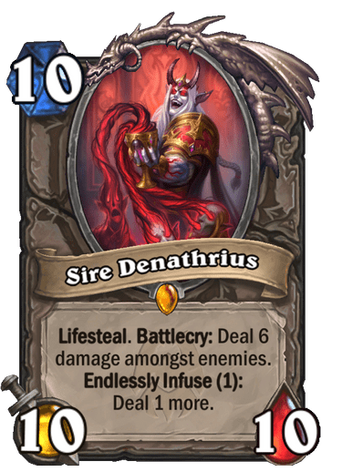 Infused Sire Denathrius - will still upgrade after a friendly minion dies