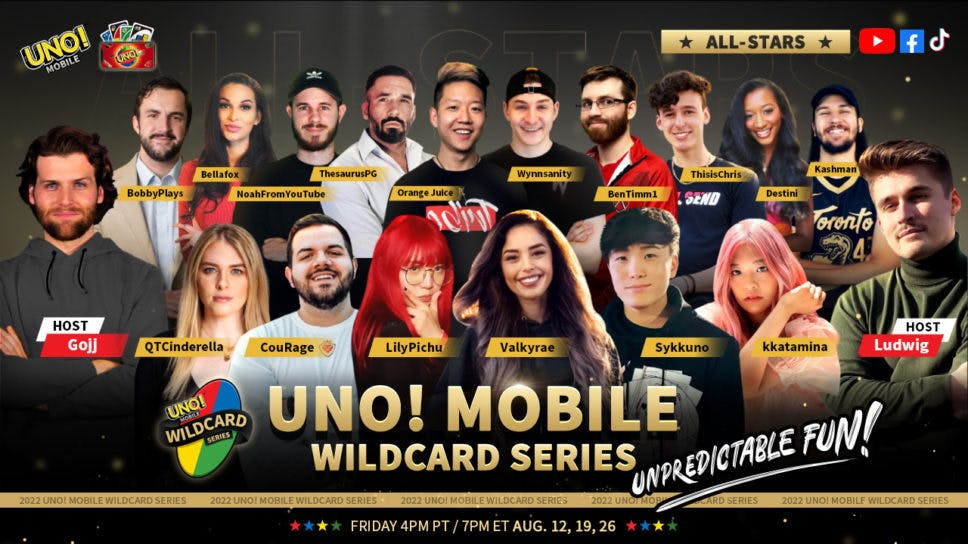 CouRage, Valkyrae and more to compete in UNO! Mobile Wildcard Series: All-Stars cover image