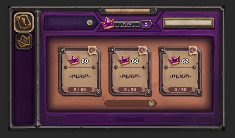 Hearthstone <a href="https://esports.gg/news/hearthstone/partner-in-crime-the-secret-battlegrounds-quest-reward/">Battlegrounds Rewards Track Missions - Image via Blizzard</a>