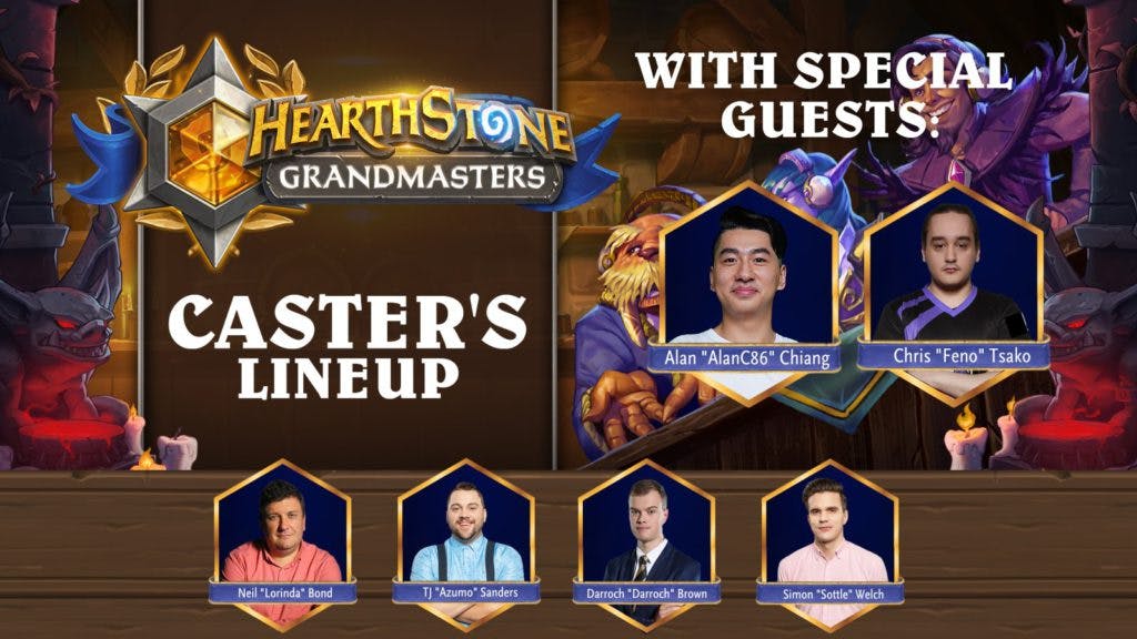 Hearthstone Grandmasters last Call Playoffs caster's Lineup - Image via Blizzard