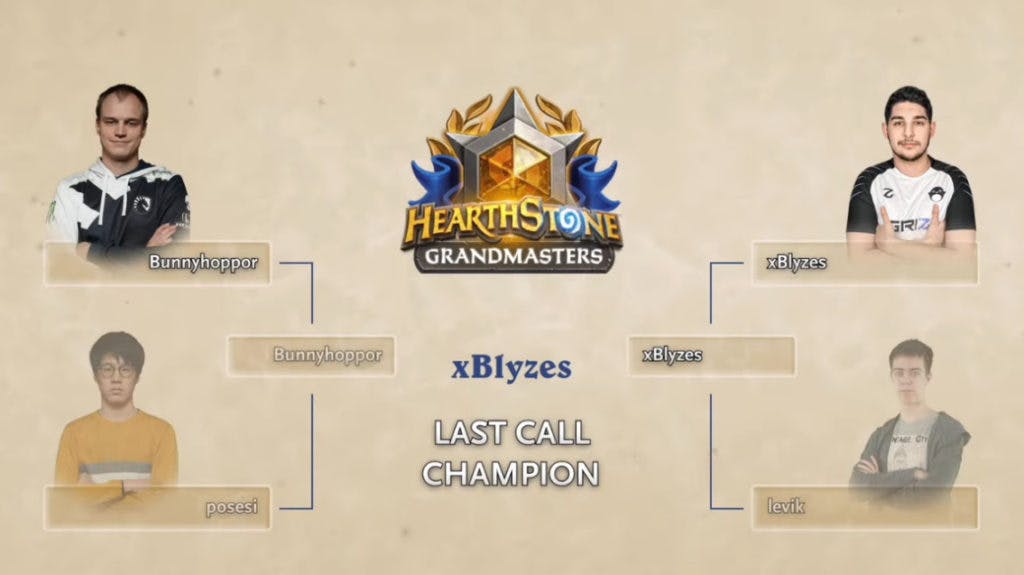 Hearthstone Grandmasters: Last Call top four players. Image via Blizzard Entertainment.