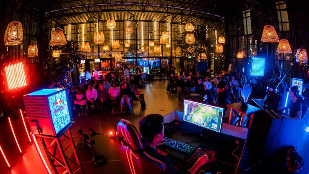 Players and fans at a Red Bull League of Legends event. Image via Red Bull.