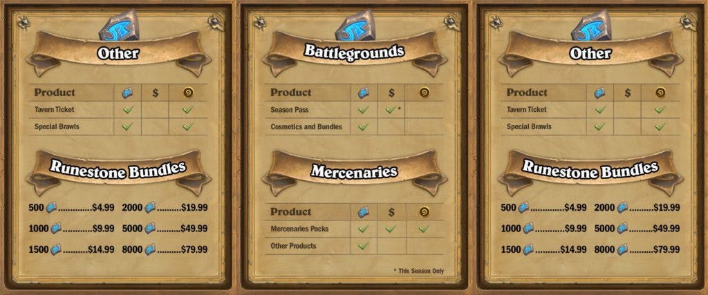 Overview of Runestones in Hearthstone. Image via Blizzard Entertainment.