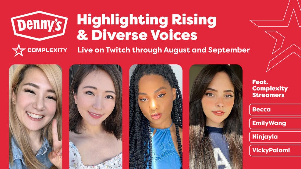 Denny's and Complexity team up to highlight rising and diverse voices in gaming.