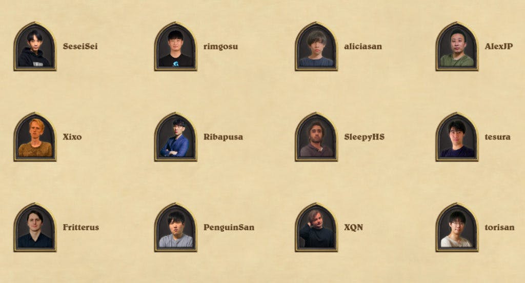 Hearthstone Battlegrounds Lobby Legends: Magic of Azeroth confirmed players. Image via Blizzard Entertainment.