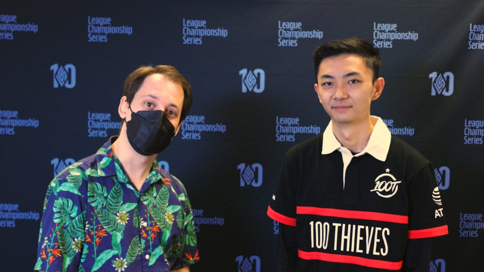 100T FBI: “When I was younger I was always watching LCS, I was a big fan of Doublelift so it was pretty cool getting to come to the LCS and play against my idol.” cover image
