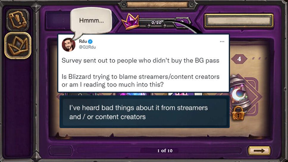 Blizzard blaming streamers for Battlegrounds Tavern Pass failure? cover image
