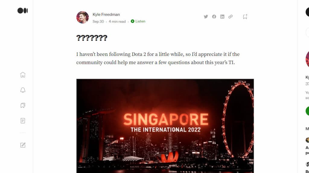 Kyle's clever and cutting Q&A on Medium (Image via Medium)