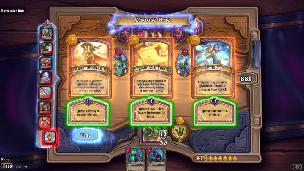 Tips: Battlegrounds Quest selection - Image via Blizzard