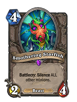 Smothering Starfish - Image via Blizzard<br>Old: [Costs 3]<br><strong>New: [Costs 4]</strong>