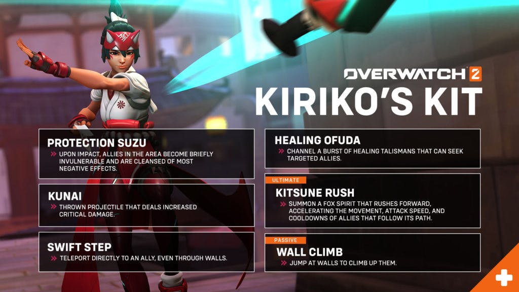 Kiriko's kit in Overwatch 2. Image via Blizzard Entertainment.