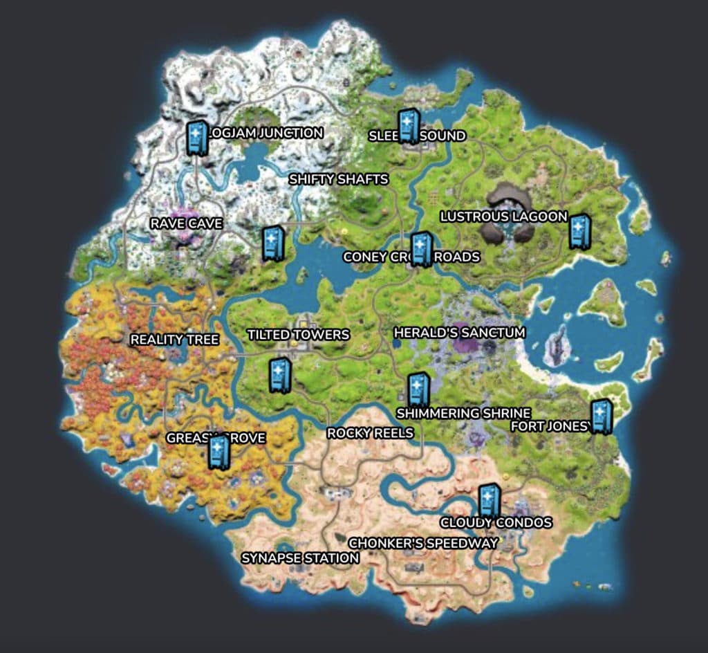 e<br>Mending Machine Locations | Fortnite