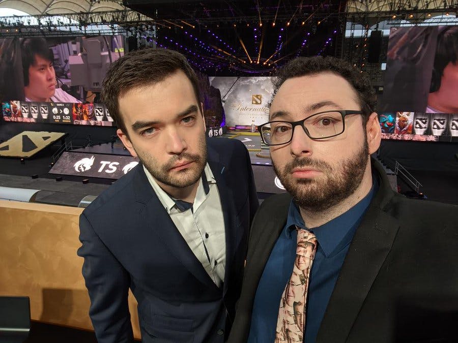 Synderen and Sunsfan at the TI main stage.