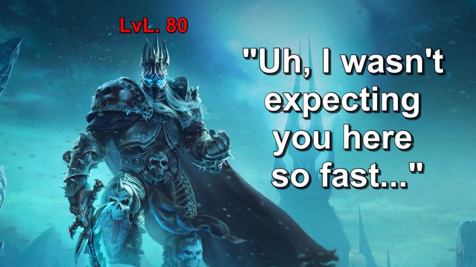 WoW player reaches max level in Wrath of the Lich King Classic in just 9 hours cover image