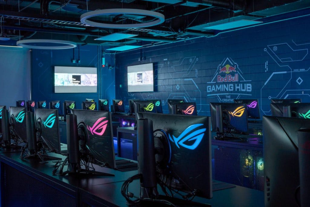 Inside of the Red Bull Gaming Hub. Image via Red Bull Canada.
