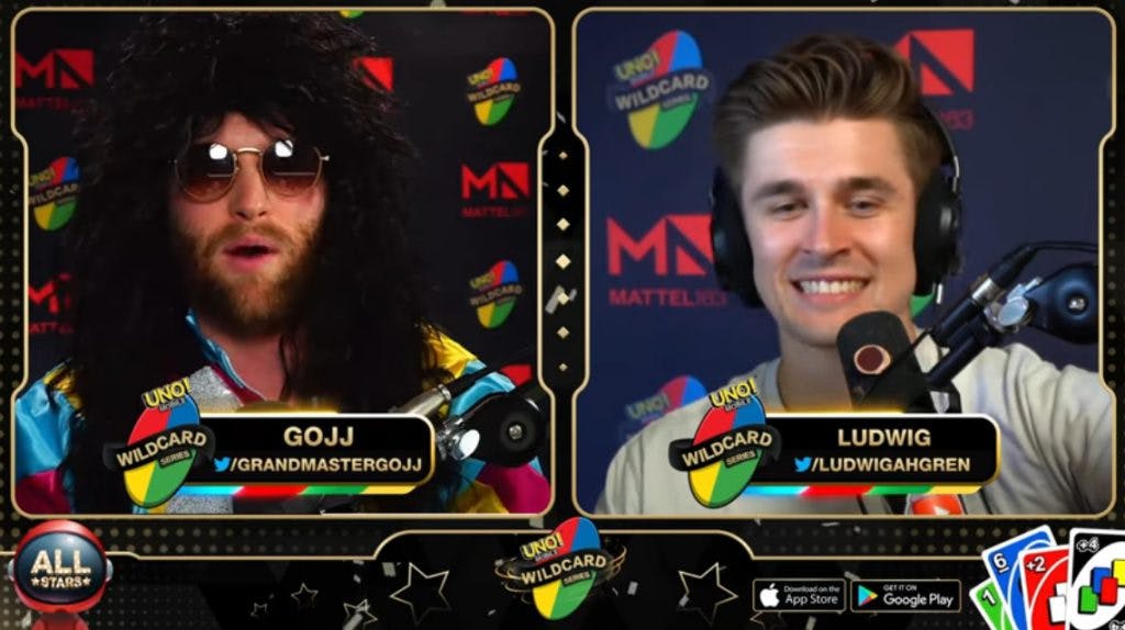 GOJJ and Ludwig were the hosts of the UNO! Mobile Wildcard event