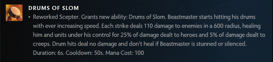Patch 7.32 reworked Beastmaster's Aghanim's Scepter.