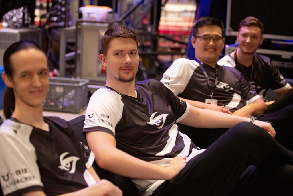 Team Secret qualified for TI11 via the Last Chance qualifiers. In Photo: Crystallis, Puppey, Zayac, Resolution. Image Credit: Dota2 TI.