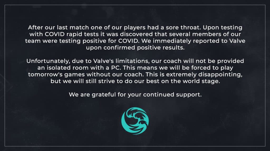 Beastcoast announcement on <a href="https://twitter.com/beastcoast/status/1583804178987876352?s=20&t=dKn4WNv4pFtRhsQNfaIveA" target="_blank" rel="noreferrer noopener nofollow">Twitter</a> regarding COVID situation