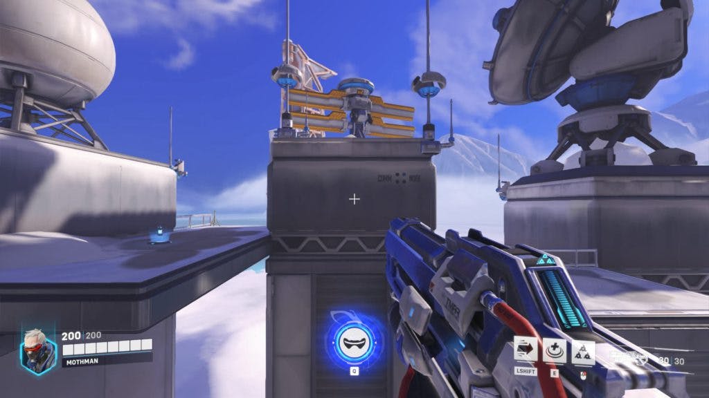 This is what the best crosshair in Overwatch 2 looks like (Image via Esports.gg)