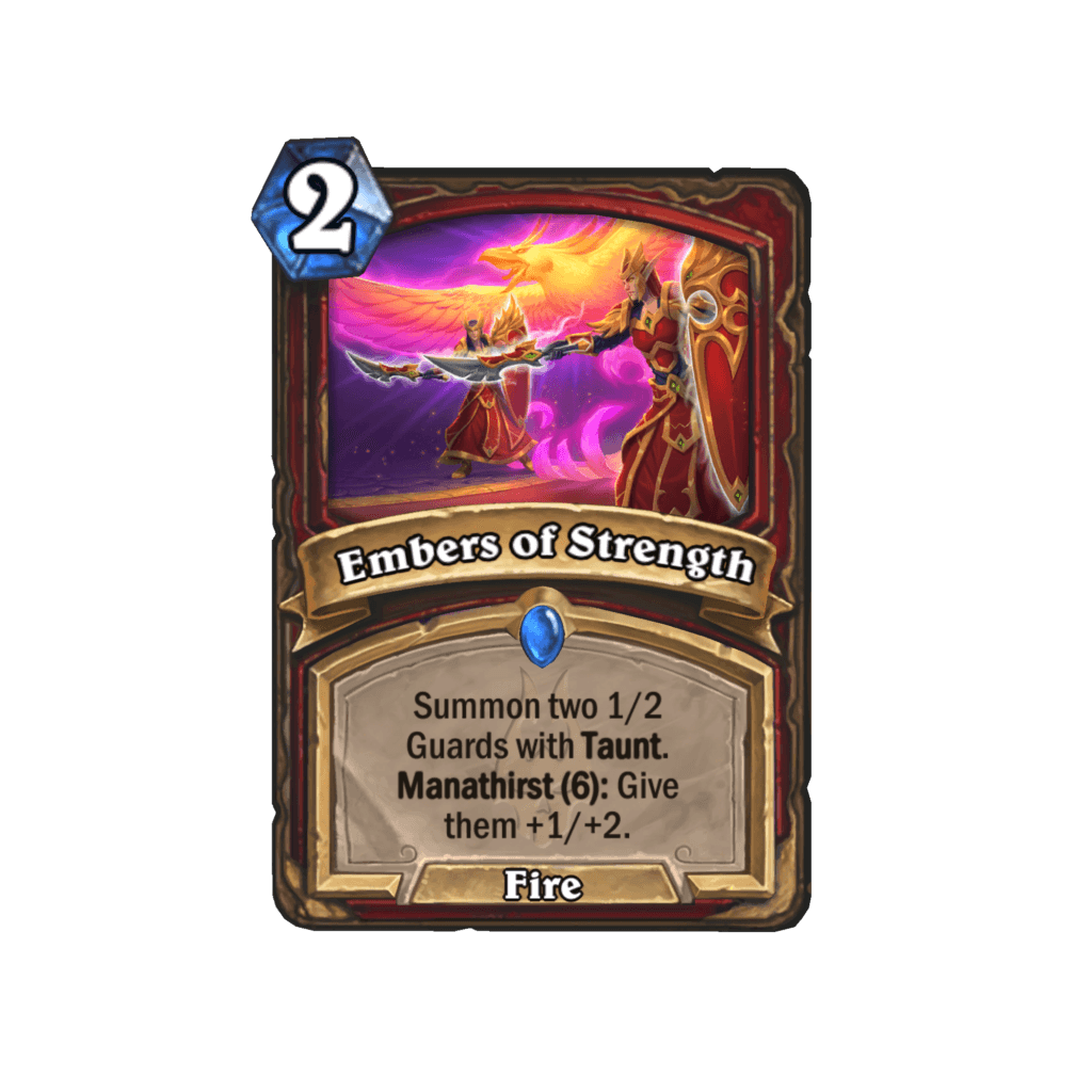 The Embers of Strength - Manathirst spell - Image via Hearthstone