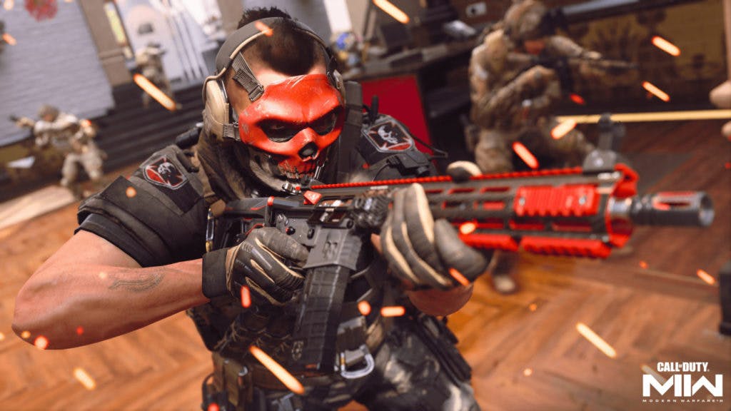 Soap with the new FJX Cinder Vault Weapon. Photo via Activision / Infinity Ward.