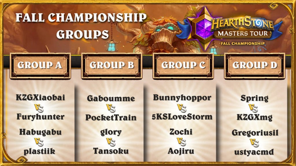 Hearthstone Masters Fall Championship players. Image via Blizzard Entertainment.