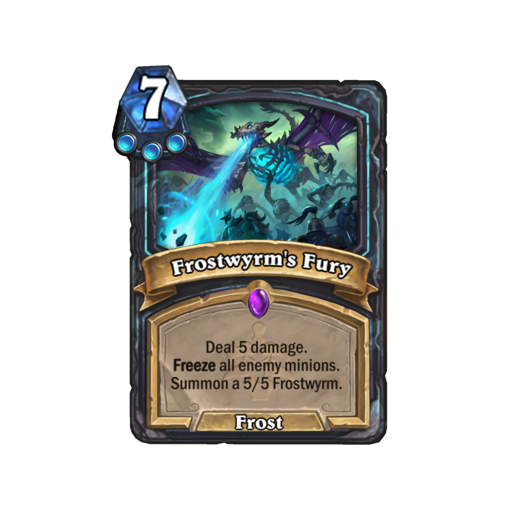 Frostwyrm's Fury in the new Hearthstone expansion. Image via Blizzard Entertainment.