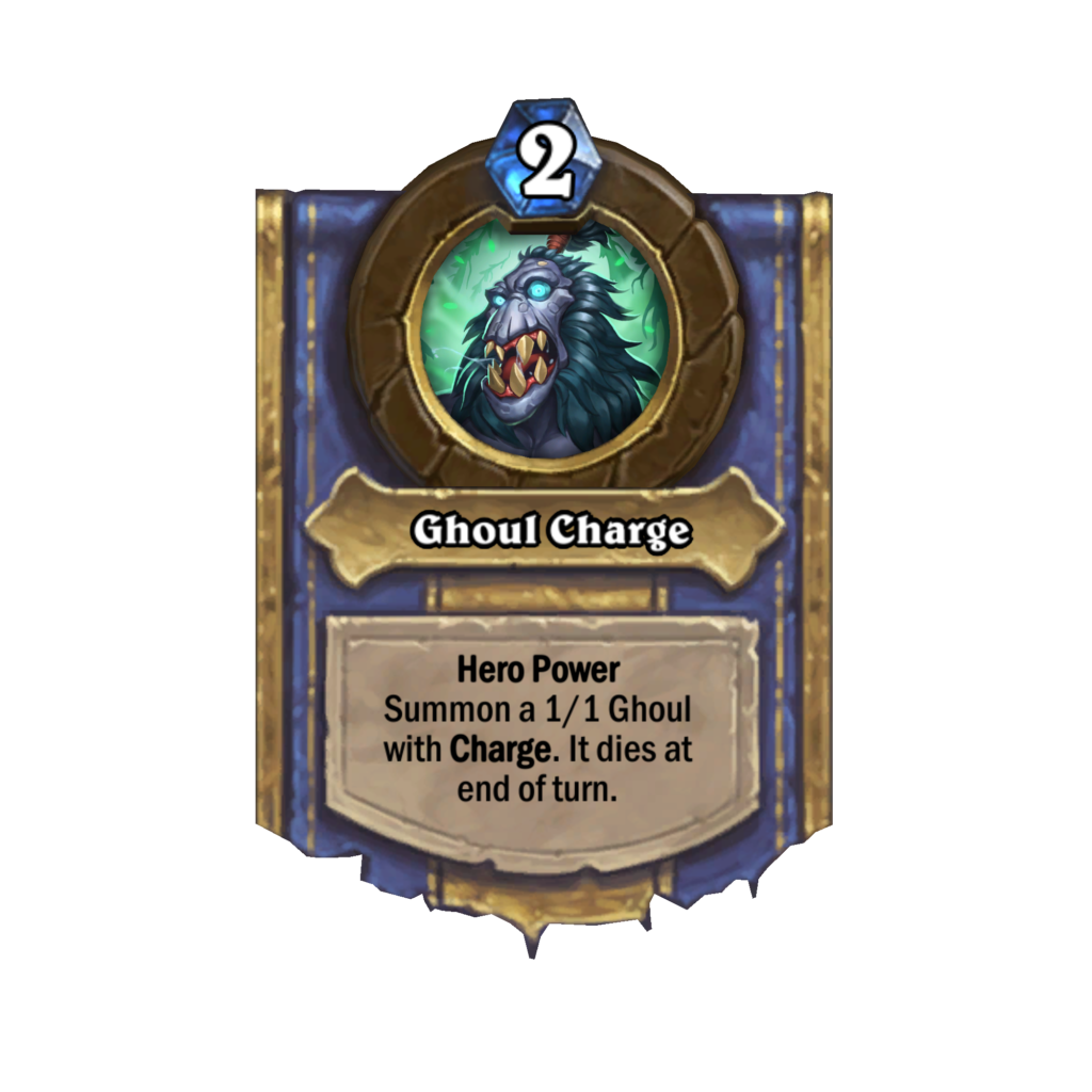 The Ghoul Charge hero power in Hearthstone. Image via Blizzard Entertainment.
