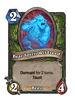 Bear Spirit Wildseed<br>Old: 2 Attack, 5 Health<br><strong>New: 2 Attack, 4 Health</strong><br>Image via Blizzard