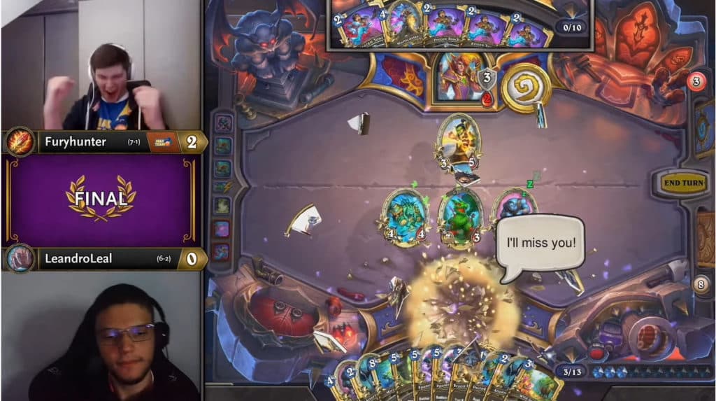 The winning moment - Image via Hearthstone Esports