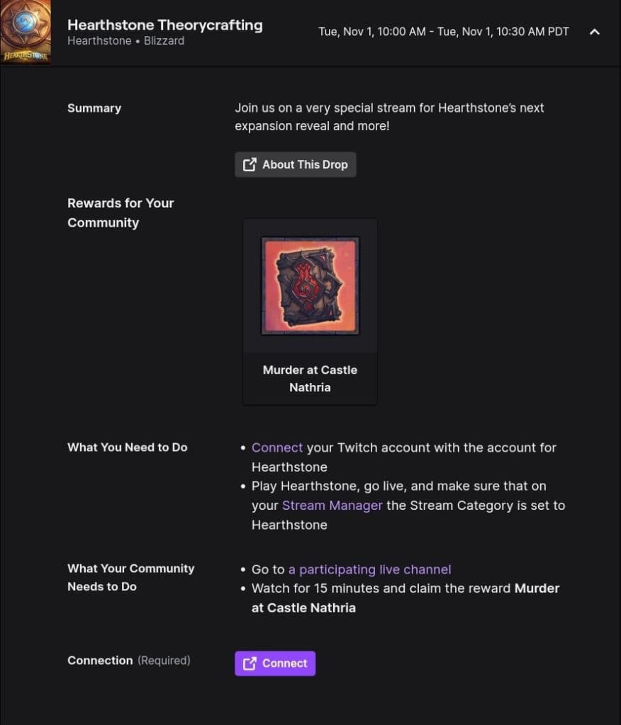 Hearthstone Twitch Drops announced - <a href="https://twitter.com/ZeddyHS/status/1584258188018581504/photo/1" target="_blank" rel="noreferrer noopener">Image via Zeddy</a>