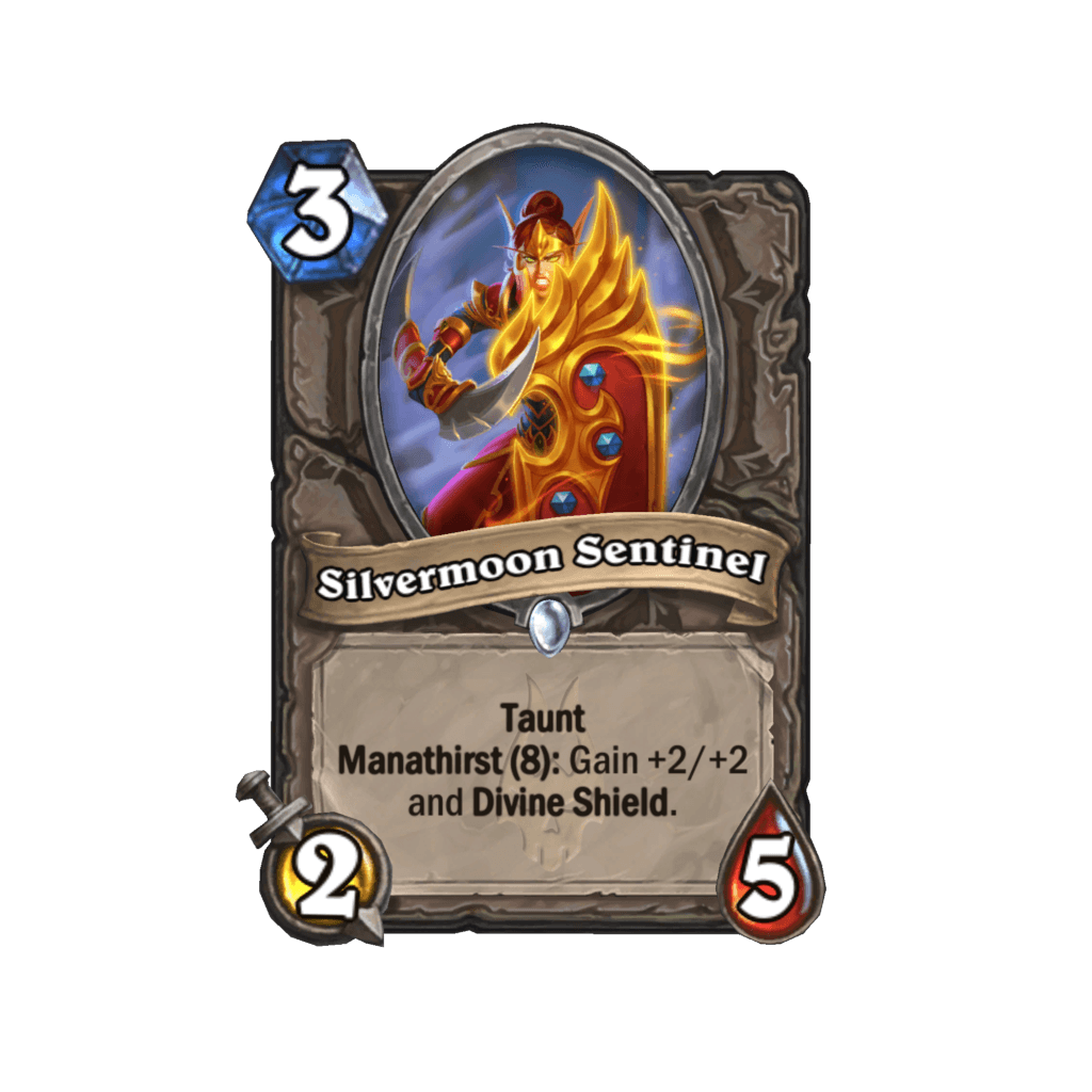 Silvermoon Sentinel has the Manathirst keyword. Image via Blizzard Entertainment.