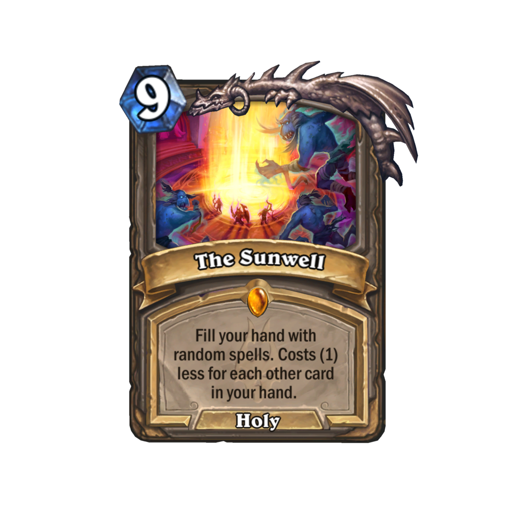 The Sunwell is Hearthstone's first neutral Legendary spell. Image via Blizzard Entertainment.