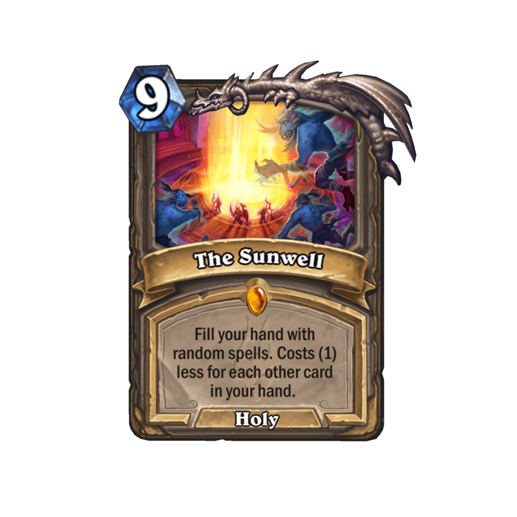 The Sunwell is Hearthstone's first neutral Legendary spell. Image via Blizzard Entertainment.