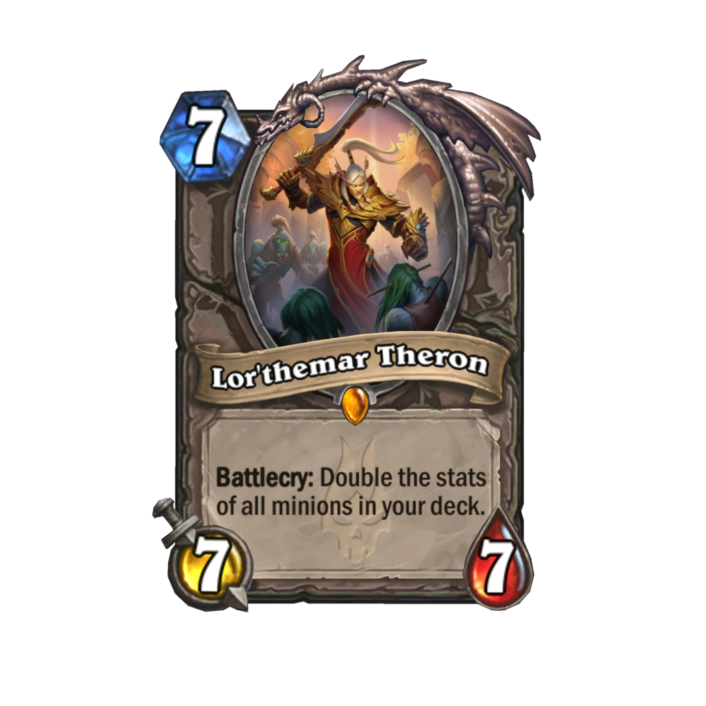 Lor'themar Theron is a Legendary card in the new expansion. Image via Blizzard Entertainment.
