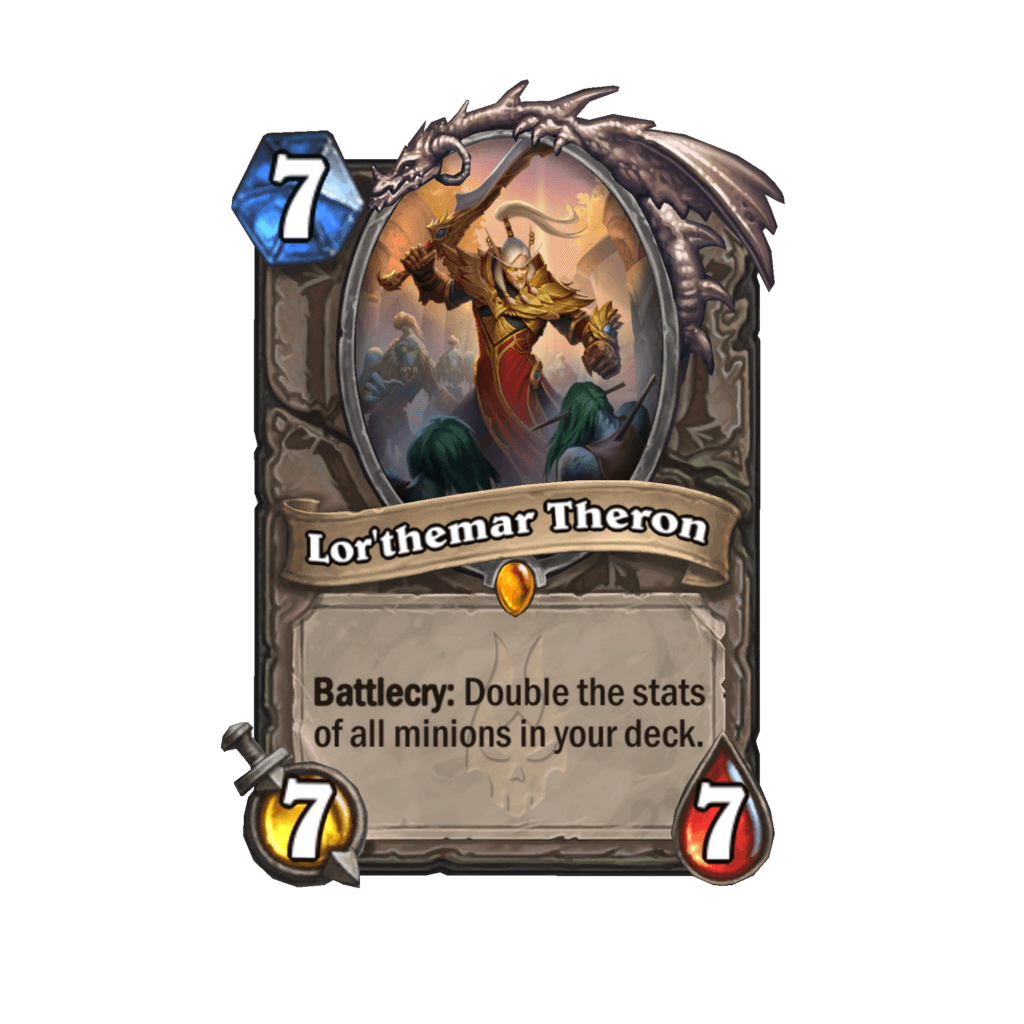 Lor'themar Theron is a Legendary card in the new expansion. Image via Blizzard Entertainment.