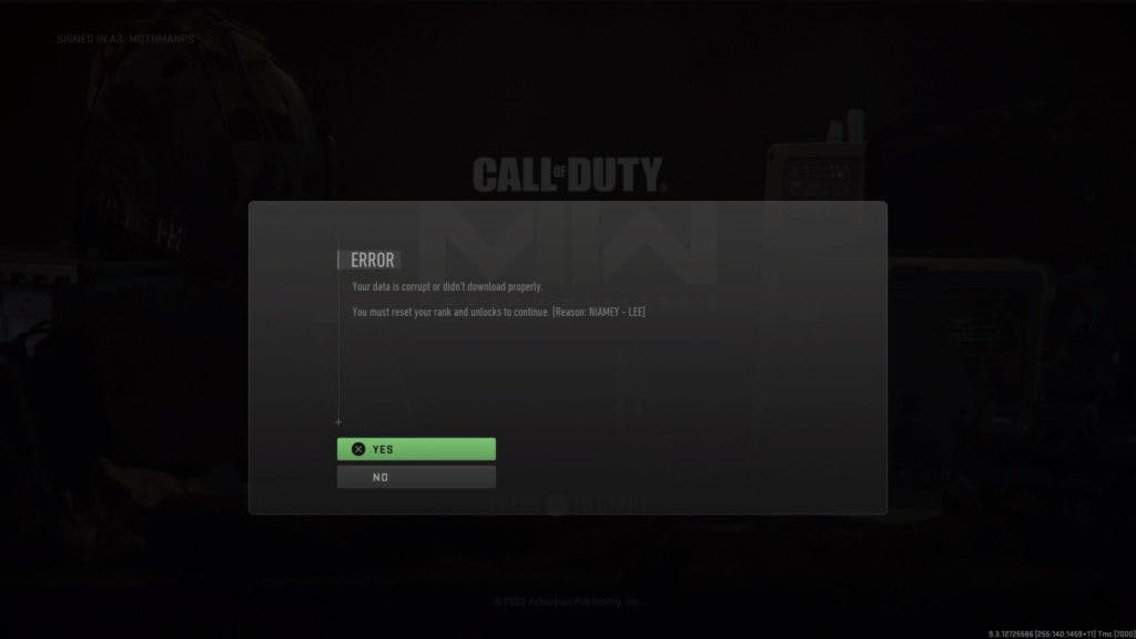 This is what the NIAMEY - LEE error message looks like (Image via Esports.gg)