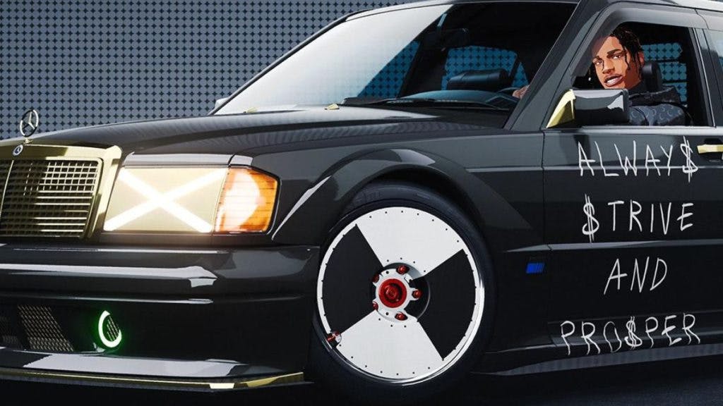 Players can challenge A$AP Rocky for his custom-built Mercedes Benz 190E