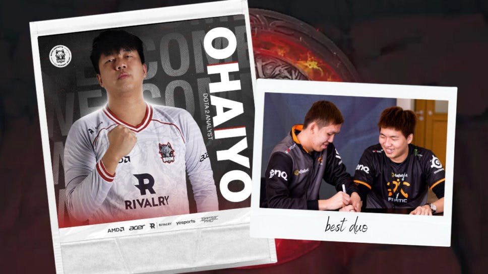 Ohaiyo joins BOOM Esports as Dota 2 Analyst cover image