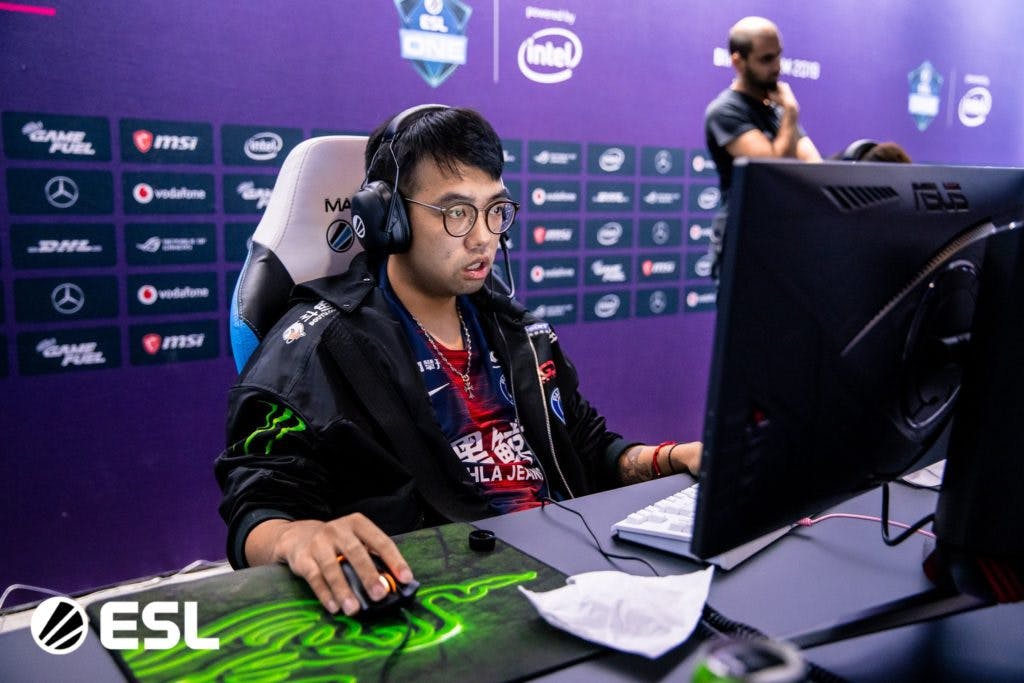 Somnus playing for PSG.LGD at ESL One Birmingham 2019. Somnus recently hinted at his retirement from pro Dota 2. Image Credit: <a href="https://twitter.com/ESLDota2/status/1133824418143264769" target="_blank" rel="noreferrer noopener nofollow">ESL</a>.