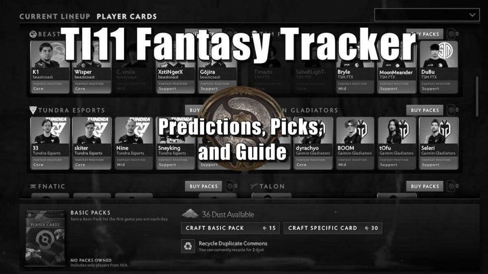 Dota 2 TI11 Fantasy predictions and tracker UPDATED REGULARLY! (October 30th, Grand Final) cover image