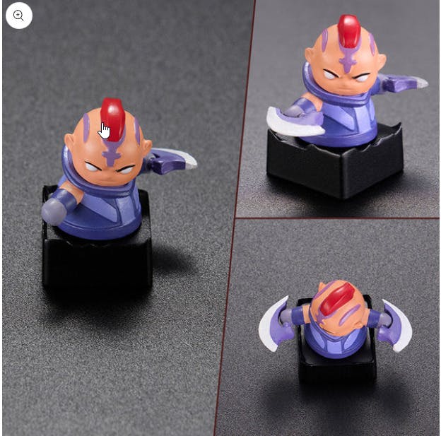 Screenshots of the Anti Mage key caps from the Secret Shop website