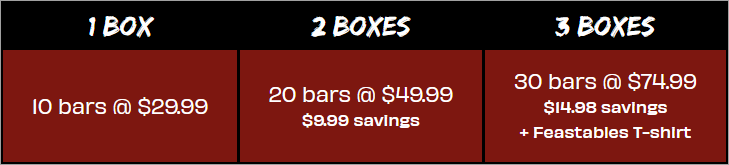 Pricing for Cookies &amp; Creme Corpse Bar.