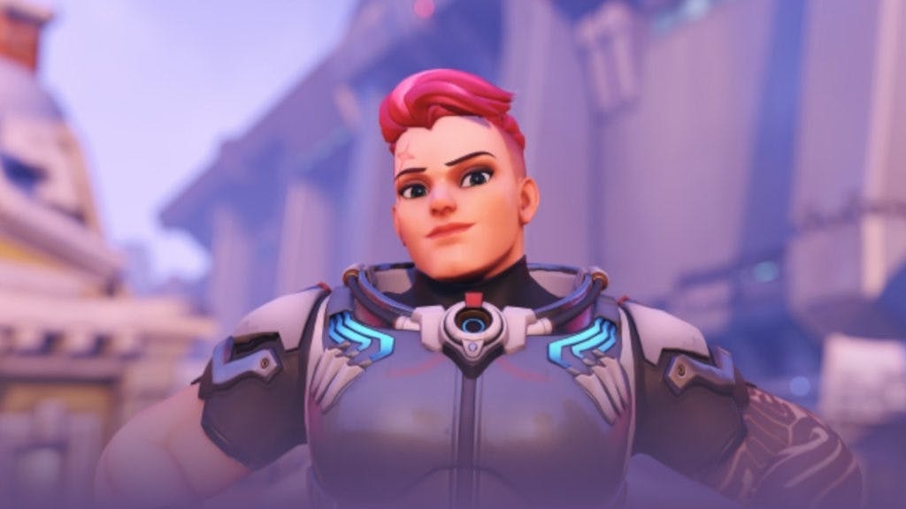 The Overwatch dev update for Zarya will nerf her Particle Barrier. Image via Blizzard Entertainment.
