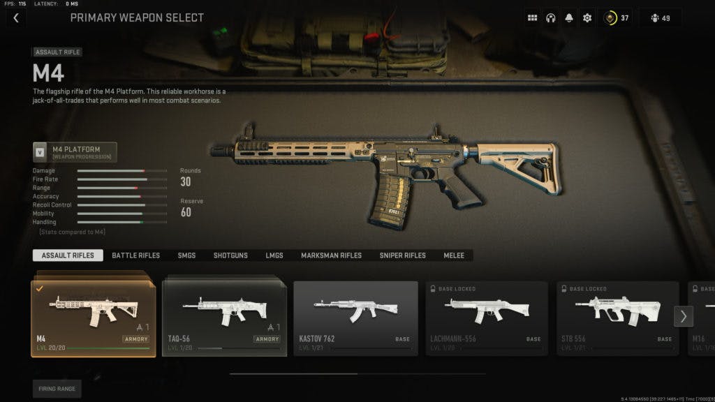 M4 featured in MW2.