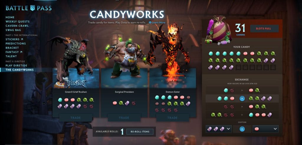 An Arcana set available for trade in The Candyworks