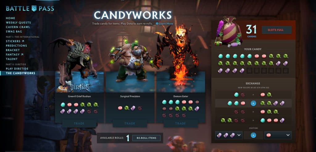 An Arcana set available for trade in The Candyworks